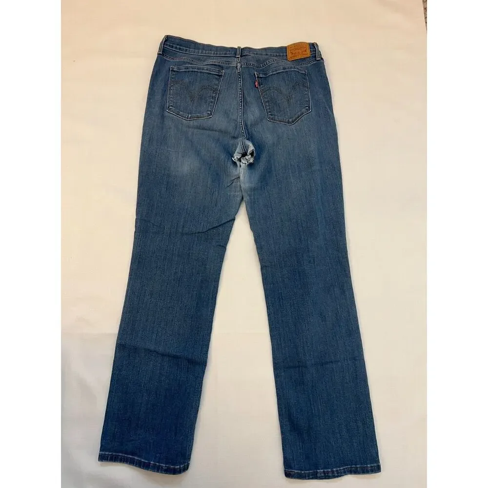 Levis 505 Jeans‎ Mens 33x32 Straight Ripped Inner Area Holes Denim Pants